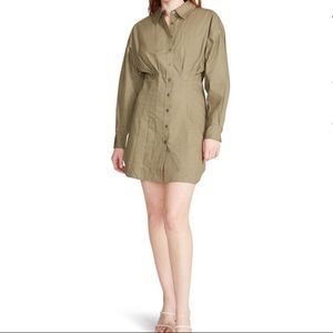 Steve Madden Pin tuck Cotton Shirtdress